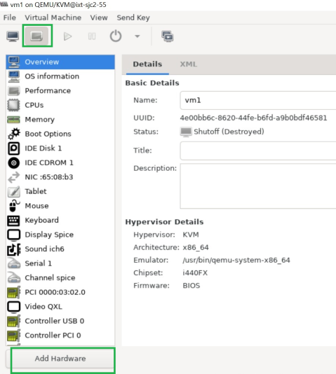 Show Virtual Hardware Details