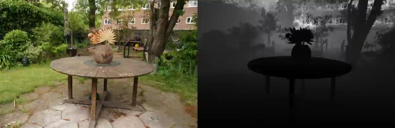 Example frame from the rendered output video of a COLMAP capture