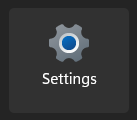 Gear icon of the Windows Settings app