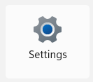 Gear icon of the Windows Settings app