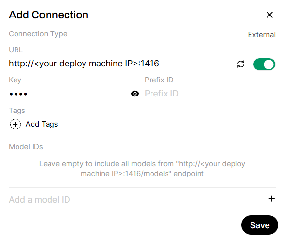 Add new RAG connection