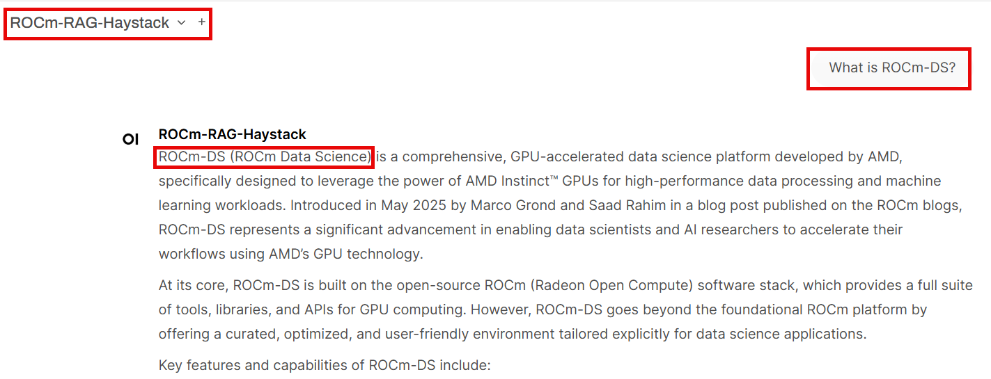 RAG-enhanced response example